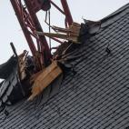 Daños en el tejado de la catedral de Frankfurt
