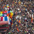 Celebración por las calles de Santiago de Chile.