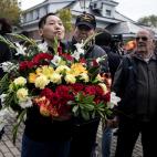 "El chino franquista" se une a la protesta por la exhumaci&oacute;n de Franco en Mingorrubio.