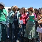 Manuela Carmena, en un encuentro de mujeres y feminismo en la pradera de San Isidro