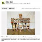 Con recipientes de cereales, pizzas...