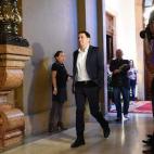 Otegi, en los pasillos del Parlament