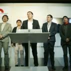 Otegi ofrece una rueda de prensa en el Parlament