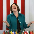 Feliz en un mitin en Nashua, Nuevo Hampshire, en febrero de 2020