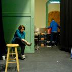 Entre bambalinas, cambiando los tacones por las deportivas, en Exeter