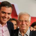 Con Pedro S&aacute;nchez, tras ganar las elecciones europeas del 26-M.