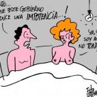 Humorista gráfico, cómico y guionista, Fito Vázquez cuelga en su blog en El HuffPost ilustraciones como esta, de un post titulado "Excusas para no rendir en la cama: la política". Puedes repasar todo su archivo en este link.