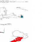 Así daba la bienvenida Enrique Cordero, Córcholis, al proyecto de Eurovegas en Madrid. En este link puedes ver otros post de este ilustrador y escritor madrileño.