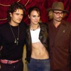 Junto a Orlando Bloom y Keira Knightley durante la promoci&oacute;n de Piratas del Caribe