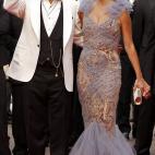Junto a Pen&eacute;lope Cruz en Cannes, justo antes del visionado de su Piratas del Caribe en Cannes en 2011