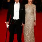 En la gala del Met en mayo de 2014 con su prometida, Amber Heard