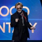 Recibiendo un premio en Hollywood en noviembre de 2014