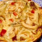 "Esta es una tarta tipo quiche, pero con muchas menos calorías", asegura su autora. Para prepararla, sigue estos siete pasos.