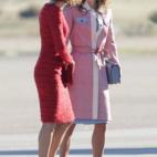 Bienvenida de los reyes a Abdalá y Rania de Jordania a su llegada al aeropuerto de Madrid.