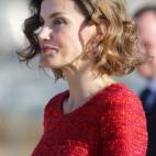 Bienvenida de los reyes a Abdalá y Rania de Jordania a su llegada al aeropuerto de Madrid.