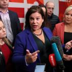 Mary Lou McDonald, tras verse con la ejecutiva del Sinn Féin