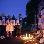 Vigilia por Diana la madrugada del 31 de agosto de 2017 en Kensington Palace, en Londres.