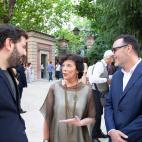 Antonio Ruiz Valdivia ('El HuffPost'), la ministra de Educaci&oacute;n y portavoz del Gobierno, Isabel Cela&aacute;, y Guillermo Rodr&iacute;guez