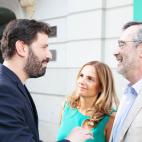 Antonio Ruiz Valdivia ('El HuffPost'), la diputada del PSOE Susana Sumelzo y el presidente del Senado, Manuel Cruz