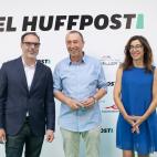 El director de 'El HuffPost', Guillermo Rodr&iacute;guez, el diputado de Comprom&iacute;s Joan Baldov&iacute; y la jefa de Pol&iacute;tica de la Cadena Ser, Nieve Goicoechea