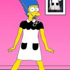 Con un modelo años sesenta de Courrèges