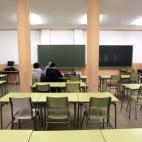Vista de una de las aulas del Instituto de Educación Secundaria (IES) Iturralde de Madrid, a primera hora de la mañana.