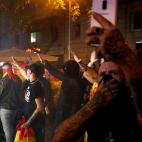 Grupo de ultraderechistas por las calles barcelonesas