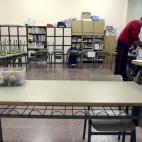 Aspecto que presentaba esta mañana una de las aulas del Colegio Público Antonio García Quintana en la tercera jornada de huelga en la Enseñanza Secundaria a la que, por primera vez, hoy se han sumado los padres.