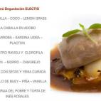 PRECIO: - Menú degustación Electio: 40 euros - Menú degustación Acánthum: 65 euros