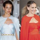 La monegasca (en uno de los actos de la boda de Alberto de M&oacute;naco) y la actriz llevaron cada una a su estilo un impresionante Giambattista Valli.