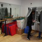 Saliendo de la cabina, en Madrid