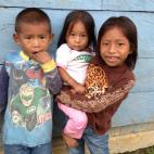 Niños de la tribu Wounaan en el poblado de Sinaí.