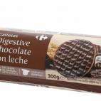 Galletas Digestive chocolate con leche Carrefour.