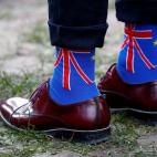 Calcetines para rom&aacute;nticos: estos que llevan la bandera de Reino Unido y la de la UE integradas. Seguro que al eur&oacute;fobo Nigel Farage, fan de esta pieza de ropa, no le gustan nada de nada.