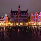 As&iacute; ha lucido la Grand Place la bandera de Reino Unido en su adi&oacute;s a su hasta ahora 'colega' del club comunitario.