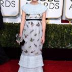 La actriz, vestida de Chanel, asistía como candidata a mejor actriz de drama The Imitation Game.