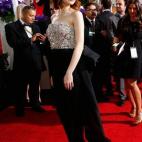 Emma Stone, nominada a mejor actriz de reparto por Birdman, con un mono de Lanvin.