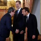 Juan Manuel Bonet, el rey y Macron