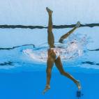 Ona Carbonell en el Mundial de Corea del Sur durante su ejercicio.