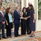 La reina Letizia, en una recepción este martes.