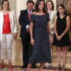 La reina Letizia, en una recepción este martes.