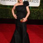 La actriz, nominada como mejor actriz de reparto por Boyhood, de negro Escada.
