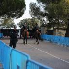 Polic&iacute;a Nacional en el Valle de los Ca&iacute;dos.