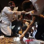 Protestas ciudadanas cerca del Palacio de Guanabara en Rio de Janeiro, producidas el pasado lunes 22 de julio. La Policía y los manifestantes antigobierno chocaron en las inmediaciones del Palacio, que acogía la ceremonia de bienvenida del Pap...