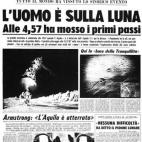 El hombre y la Luna. A las 4:57 dio los primeros pasos.[22 de julio de 1969]