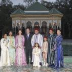 Junto a la familia real marroquí en el palacio Dar Essalam en Rabat.