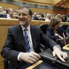 Rajoy, momentos antes de comparecer ante el pleno del Congreso.