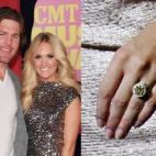La estrella de country recibió de Mike Fisher este anillo encargado a Johnathon Arndt, hecho a la medida para Carrie, en diciembre de 2009.