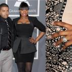 David Otunga le propuso casarse en septiembre de 2008 a la cantante de "American Idol" y ganadora del Oscar con este anillote redondo de cinco quilates, también de Neil Lane.