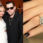 El rockero de la banda Good Charlotte no dudó en gastar mucho dinero para este enorme anillo de diamantes redondo, rodeado de una banda de diamantes más pequeños, para la hija de Lionel Richie.